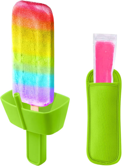 Kids Silicone Popsicle Holders with Reusable Sleeves