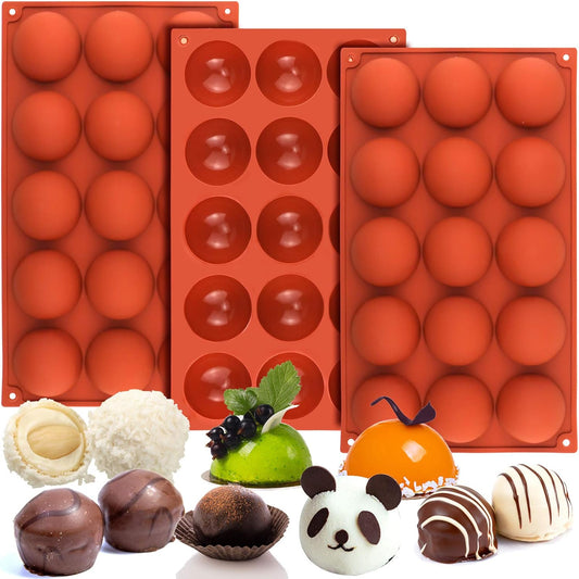 15-Cavity Hemisphere Silicone Dessert Mold