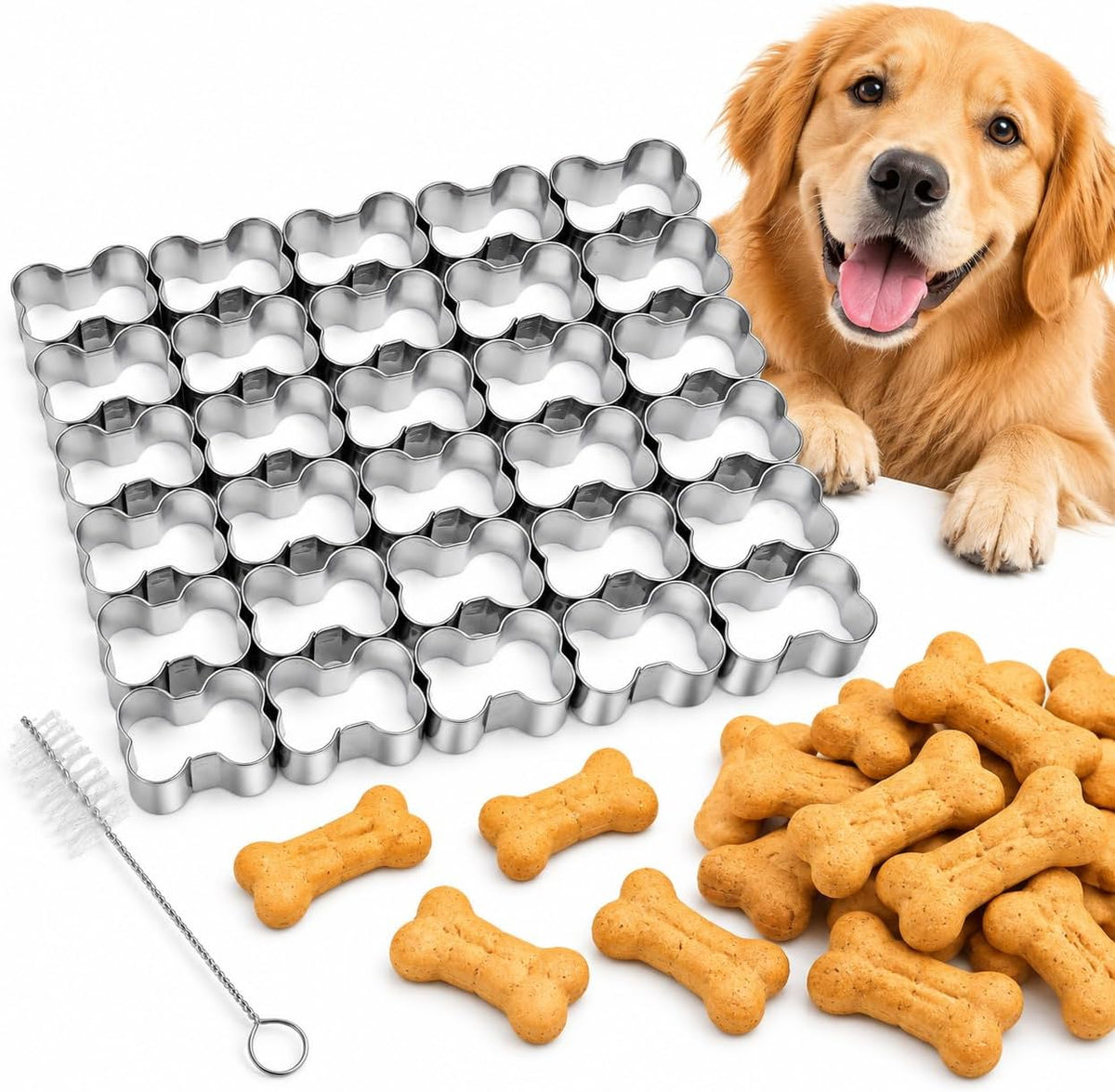 Mini dog bone stainless steel cookie cutter