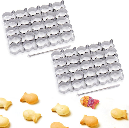 Two-piece mini fish stainless steel cookie cutter set